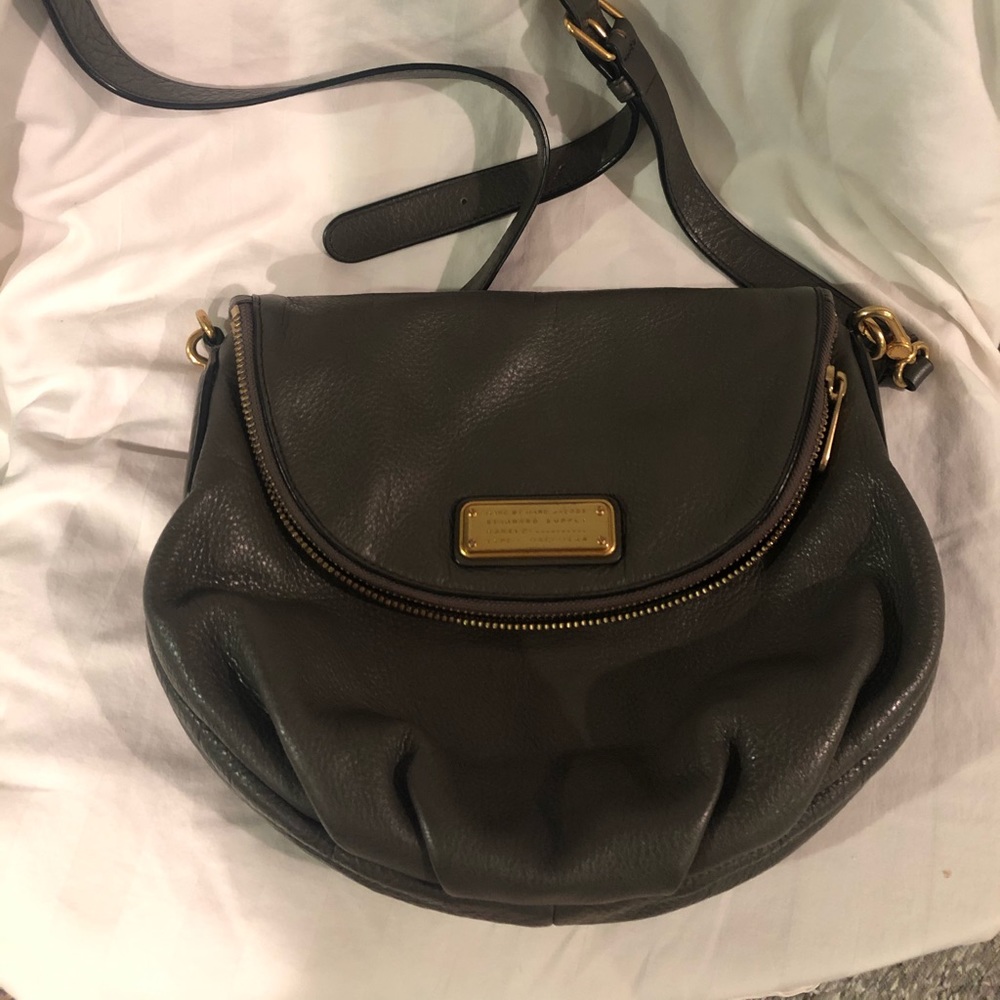 Marc Jacobs Olive Green Leather Crossbody with Gold Hardware
